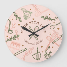 Konstruerade med Kärlek-köks- och matlagningsverkt Stor Klocka