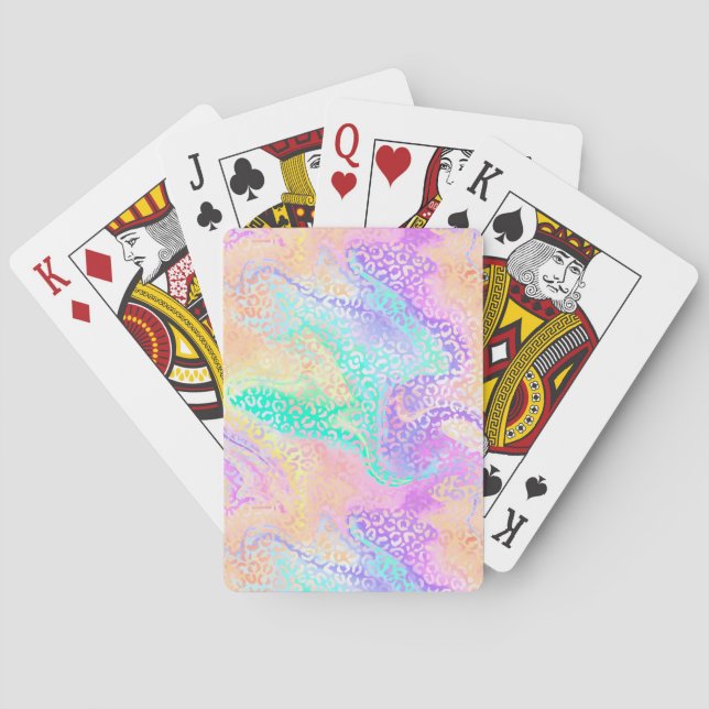 Konstruktion 3 för Iridescent Leopard Series Casinokort (Baksidan)