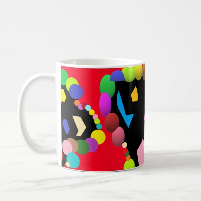 Konstruktion av balontyp party hett röd och annan  kaffemugg (Vänster)