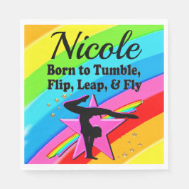 KONSTRUKTION AV BRIGHT OCH BEAUTIFUL GYMNAST GIRL PAPPERSSERVETT