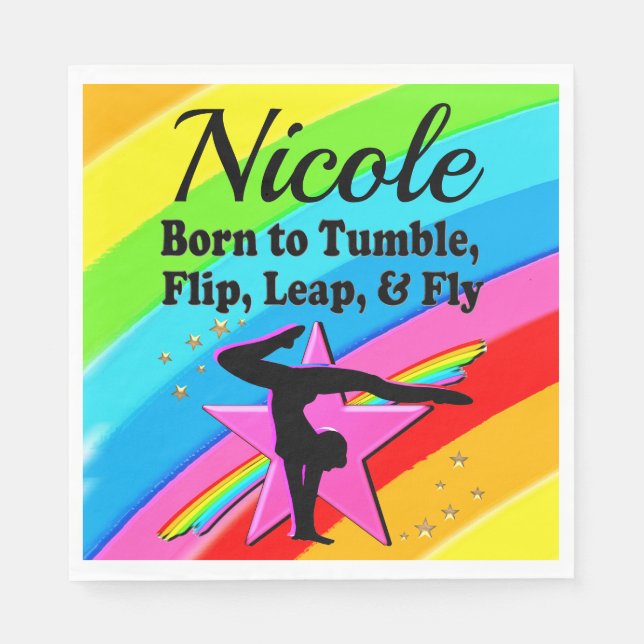 KONSTRUKTION AV BRIGHT OCH BEAUTIFUL GYMNAST GIRL PAPPERSSERVETT (Framsidan)