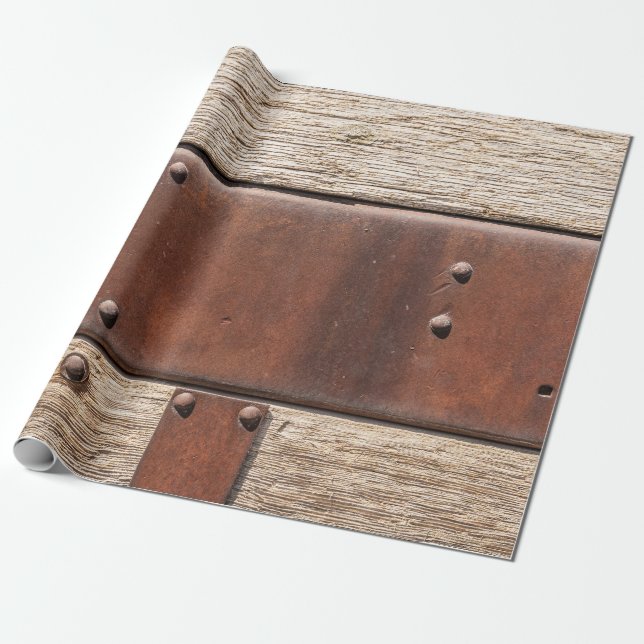 Konstruktion av brunträ från metall presentpapper (Utrullad)