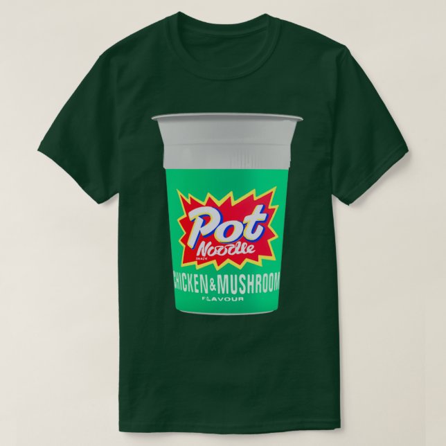 Konstruktion av Chicken och Mushroom Pot Noodle  T Shirt (Design framsida)