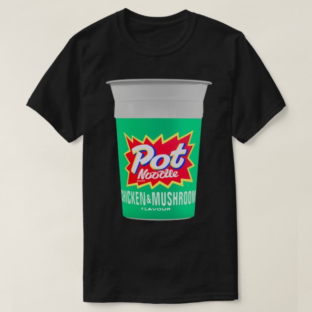Konstruktion av Chicken och Mushroom Pot Noodle T Shirt (Design framsida)