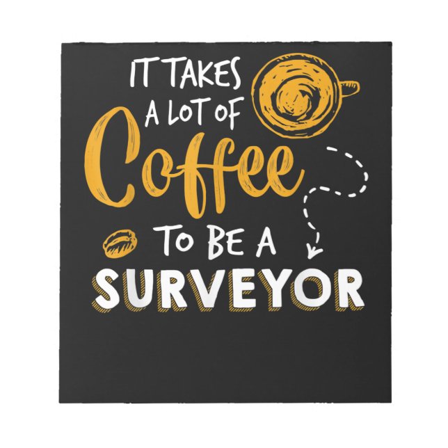 Konstruktion av Coffee Älskare Funny Surveyor Inge Anteckningsblock (Framsida)