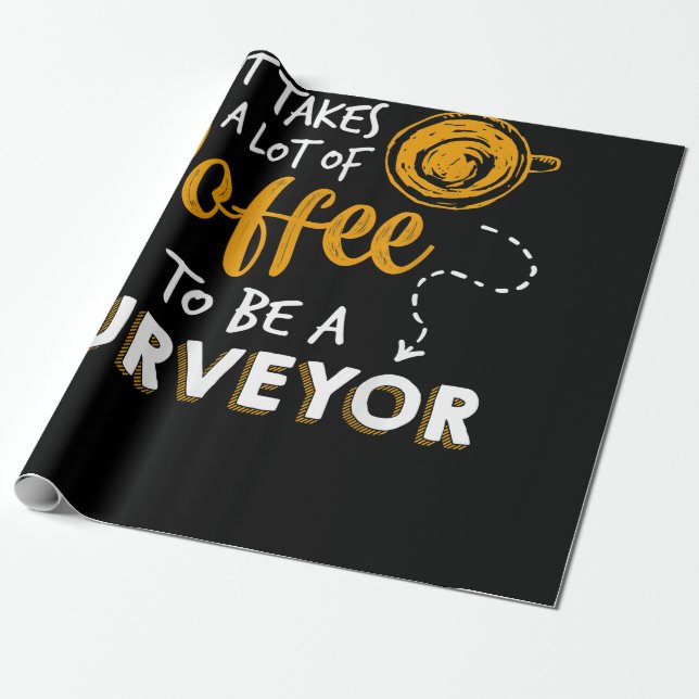 Konstruktion av Coffee Älskare Funny Surveyor Inge Presentpapper (Utrullad)