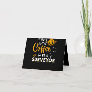 Konstruktion av Coffee Älskare Funny Surveyor Inge Tack Kort