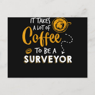 Konstruktion av Coffee Älskare Funny Surveyor Inge Vykort