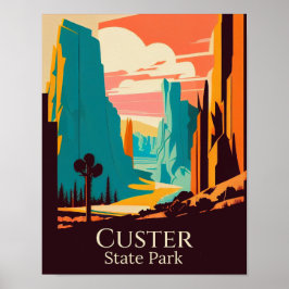 Konstruktion av Contemporaryn Custer State Park Poster