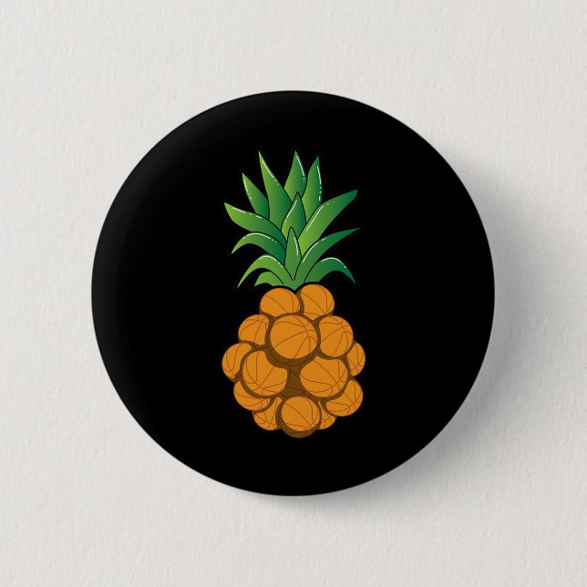 Konstruktion av coola av basketboll för ananas - g knapp (Framsida)