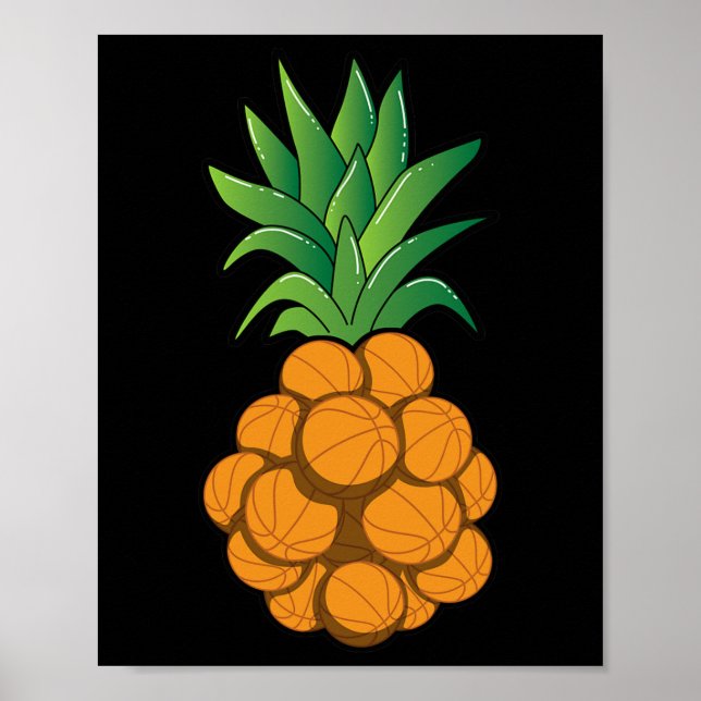 Konstruktion av coola av basketboll för ananas - g poster (Framsidan)