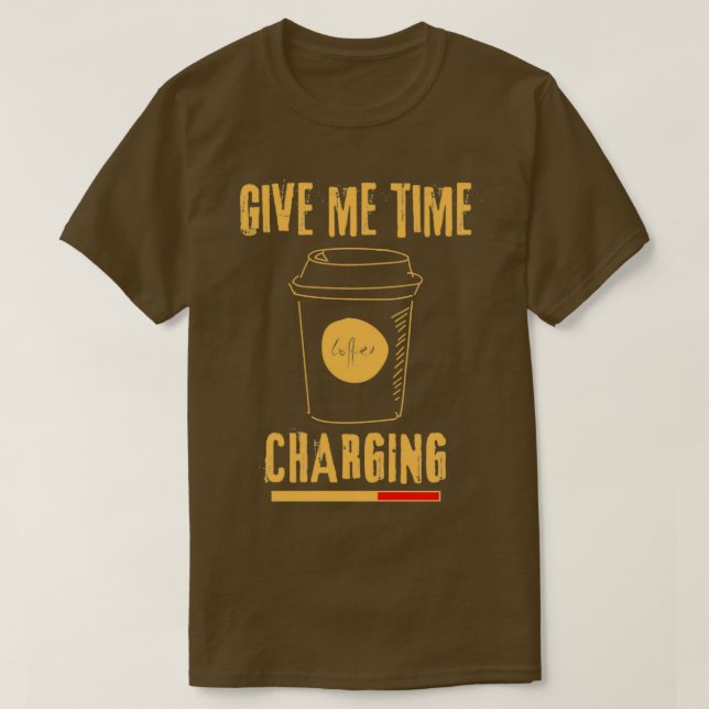 Konstruktion av coolan för kaffeladdning t shirt (Design framsida)
