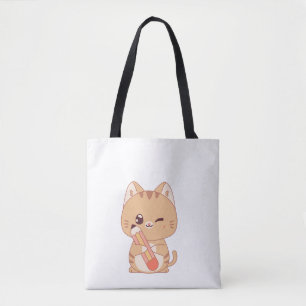 KONSTRUKTION AV CUTE CAT STUDENT CATS ÄLSKARE TYGKASSE
