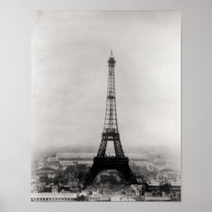 Konstruktion av det Eiffel torn Poster