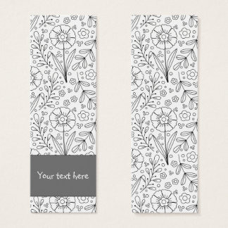 Konstruktion av en handdragen doodlings-blomma - b litet visitkort