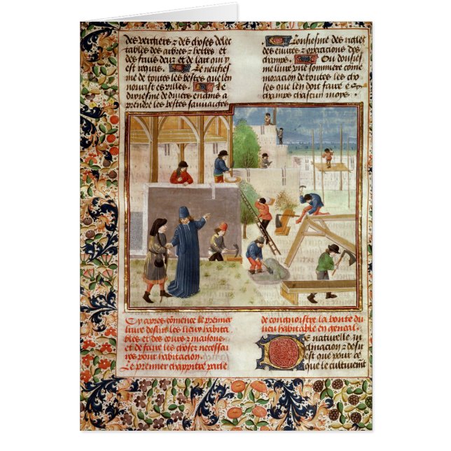 Konstruktion av ett hus hälsningskort (Framsidan)