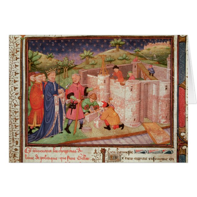 Konstruktion av ett slott hälsningskort (Framsidan Horizontal)