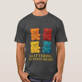 Konstruktion av färgade glitterkulor t shirt