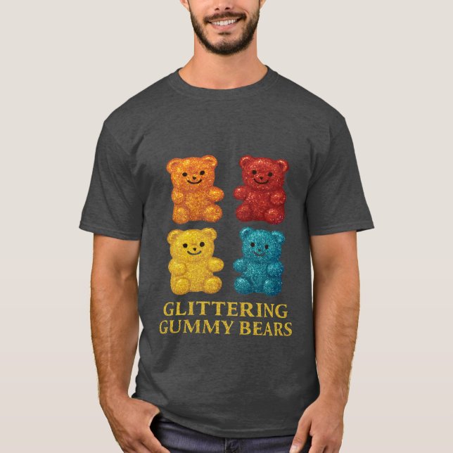 Konstruktion av färgade glitterkulor t shirt (Framsida)