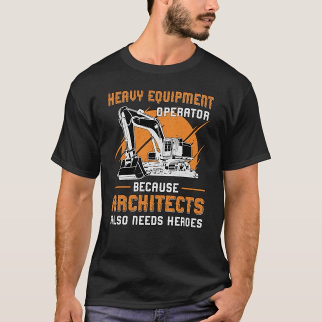 Konstruktion av grävmaskiner med tung utrustning t shirt (Framsida)