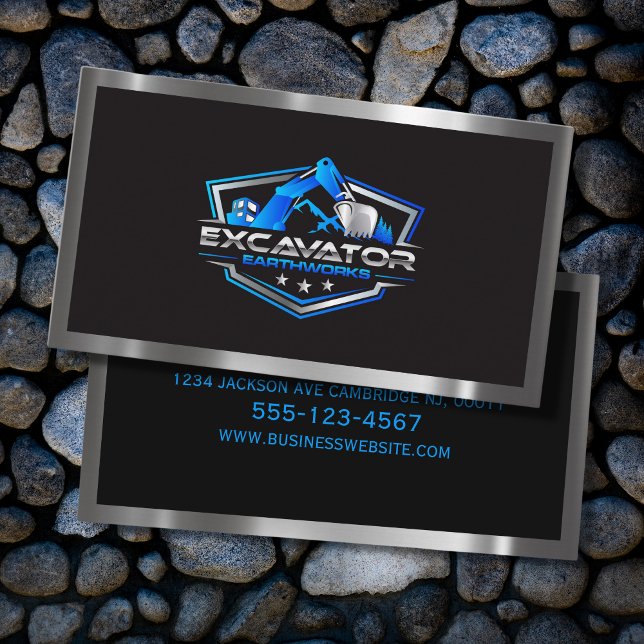 Konstruktion av grävmaskiner visitkort (Skapare uppladdad)