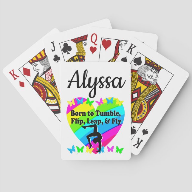 KONSTRUKTION AV GYMNAST GIRL BORR TILL TUMBLE GIRL CASINOKORT (Baksidan)