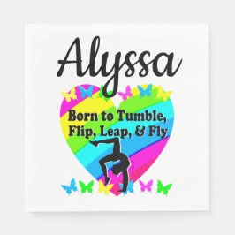 KONSTRUKTION AV GYMNAST GIRL BORR TILL TUMBLE GIRL PAPPERSSERVETT