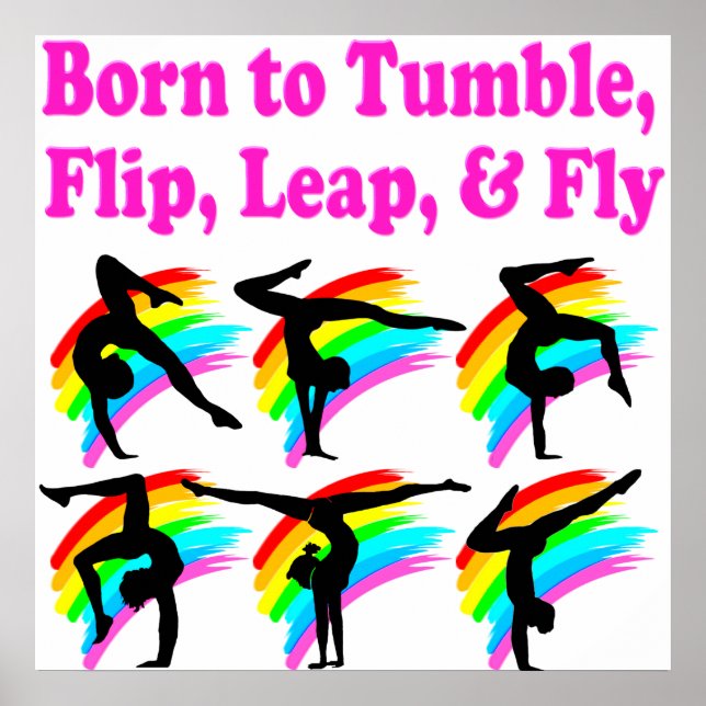 KONSTRUKTION AV GYMNASTIK TILL TUMBLE POSTER (Framsidan)