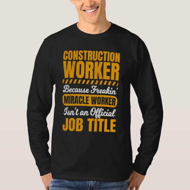 Konstruktion av hårda hattar för byggherre t shirt (Framsida)