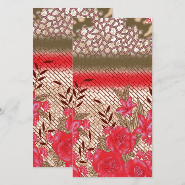 Konstruktion av integrerad struktur med blommönste (Fram/baksida)