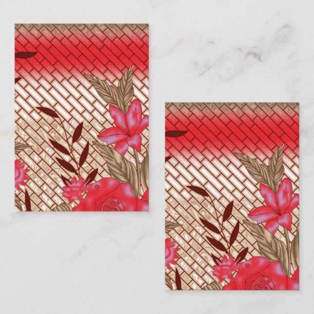 Konstruktion av integrerad struktur med blommönste anteckningskort (Fram/baksida)
