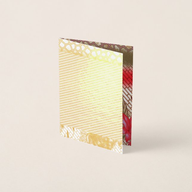 Konstruktion av integrerad struktur med blommönste folierat kort (Framsida)