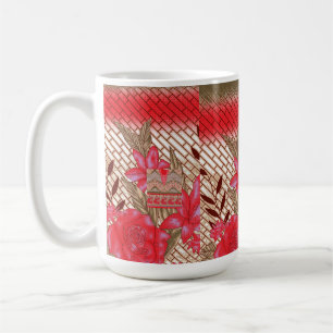 Konstruktion av integrerad struktur med blommönste kaffemugg