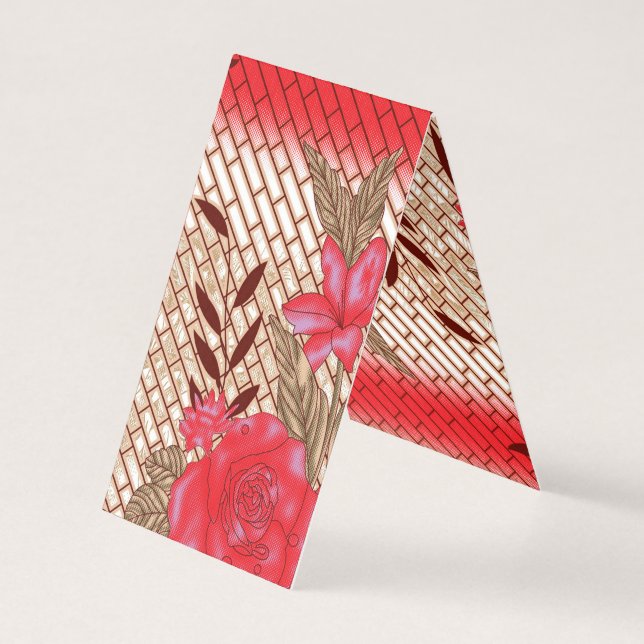 Konstruktion av integrerad struktur med blommönste kort (Baksida)