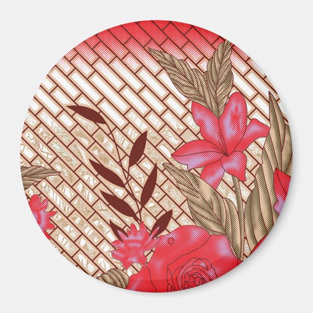 Konstruktion av integrerad struktur med blommönste magnet (Framsidan)