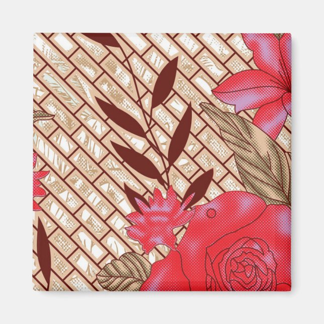 Konstruktion av integrerad struktur med blommönste magnet (Framsidan)