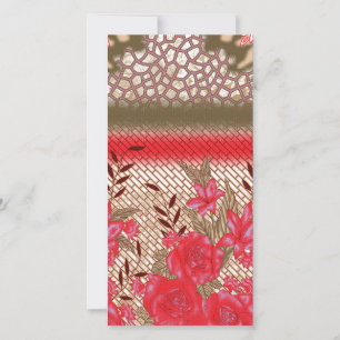 Konstruktion av integrerad struktur med blommönste tack kort