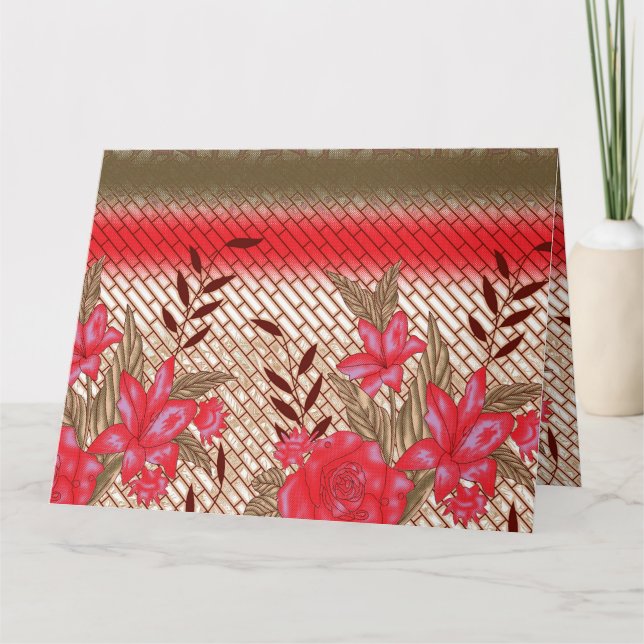 Konstruktion av integrerad struktur med blommönste tack kort (Framsida)