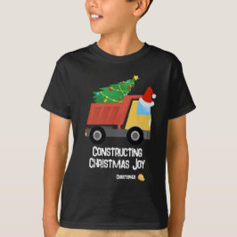 Konstruktion av jul Joy Construction Lastbil T Shirt