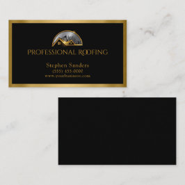 Konstruktion av luxury Roofing Guld Black Visitkort