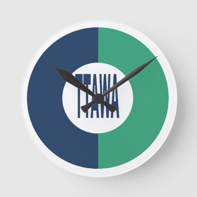 KONSTRUKTION AV OTTAWA-Väggsklocka Rund Klocka (Framsida)