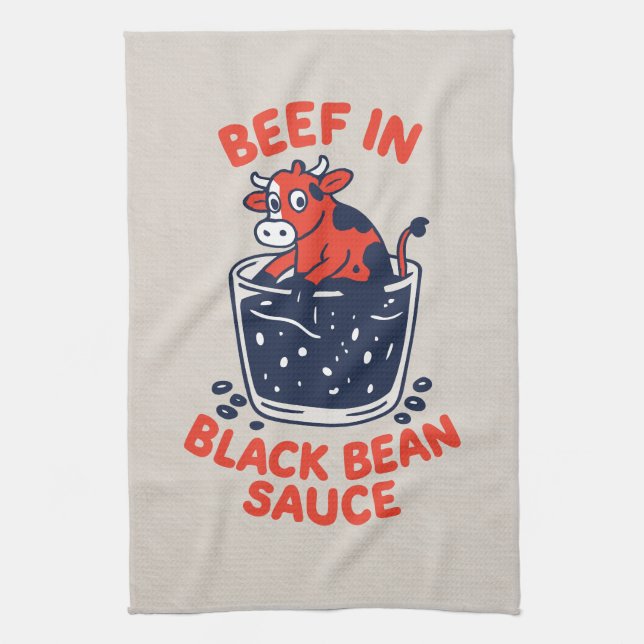 Konstruktion av Roligten Sauce i Black Bean Sauce Kökshandduk (Vertikal)