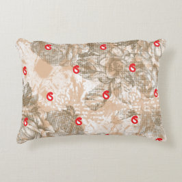 Konstruktion av textilier med blommönster i prydnadskudde