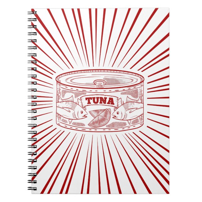 Konstruktion av tonfiskburk för vintage anteckningsbok (Framsidan)