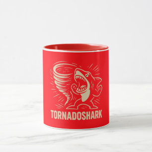 Konstruktion av tornado av eldhaj för virus mugg