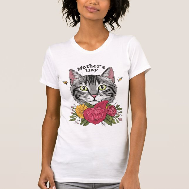 Konstruktion av torskdagen i mor - Tabby katt med  T Shirt (Framsida)