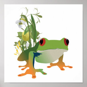 Konstruktion av tropisk grodvektor poster