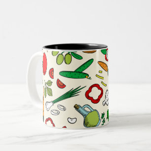 Konstruktion av vegetabiliska tvåtonkaffe Mugg