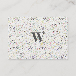Konstruktion av vintage marmor terrazzo pastel visitkort