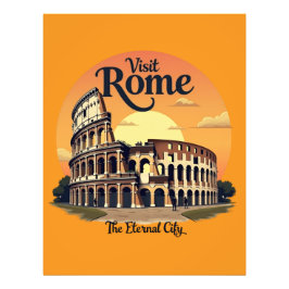 Konstruktion av Vintagen Colosseum Rom Fototryck